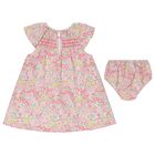 Baby Girls Pink Liberty Floral Dress Set, 1, hi-res