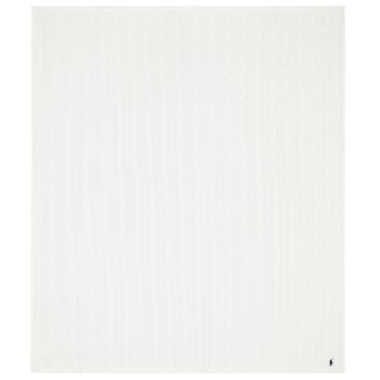 Ivory Logo Knitted Baby Blanket