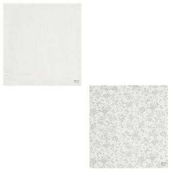 Grey & White Toile De Jouy Muslin Swaddles ( 2-Pack )