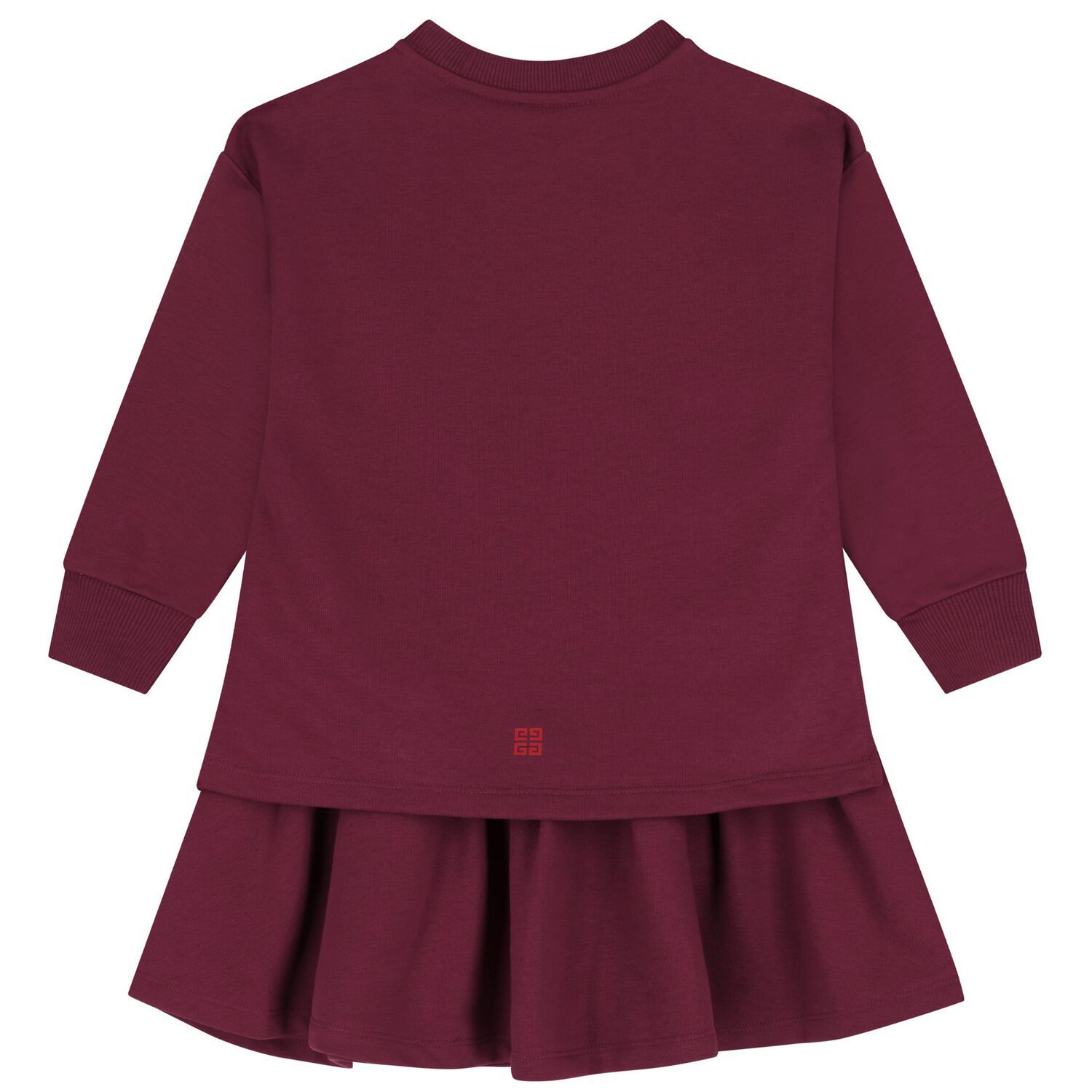 Girls Burgundy Logo Dress, 1, hi-res