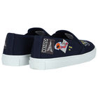 Navy Blue Slip-On Trainers, 1, hi-res