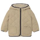 Beige Quilted & Fur Younger Reversible Coat, 1, hi-res