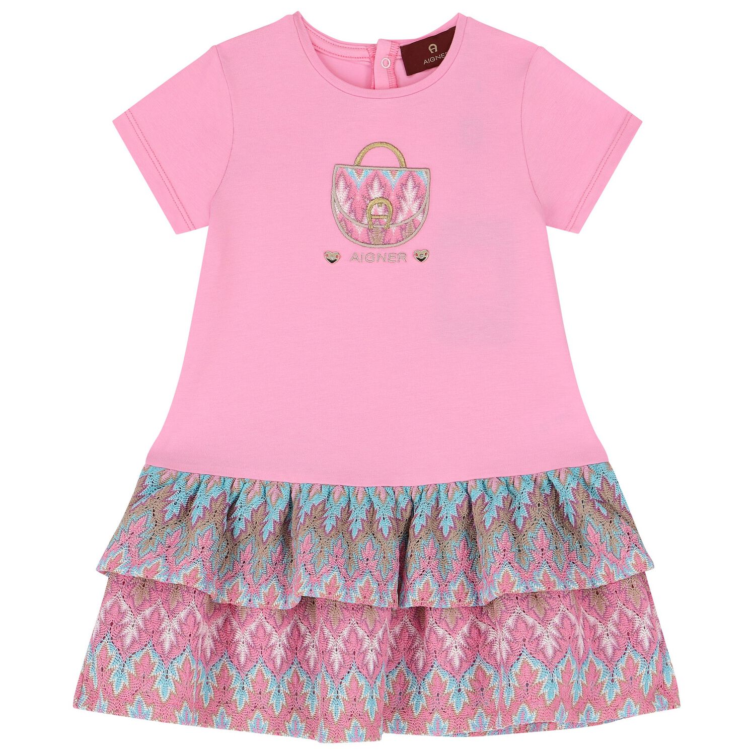 Younger Girls Pink Logo Bag Dress, 1, hi-res image number null