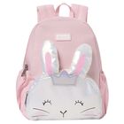 Girls Pink Bunny Backpack, 2, hi-res