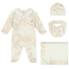 Ivory & Beige Geo Map Babygrow Gift Set, 2, hi-res