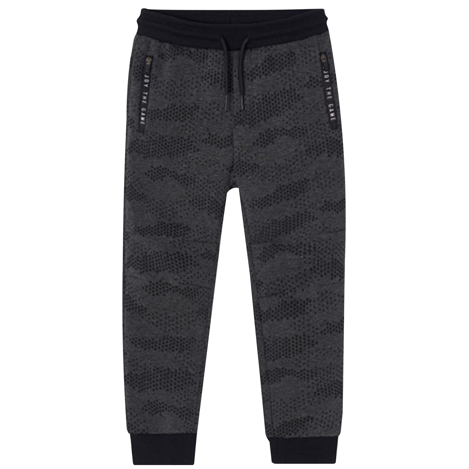 Boys Black Printed Joggers, 1, hi-res image number null
