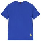 Boys Blue Embroidered Logo T-Shirt, 2, hi-res