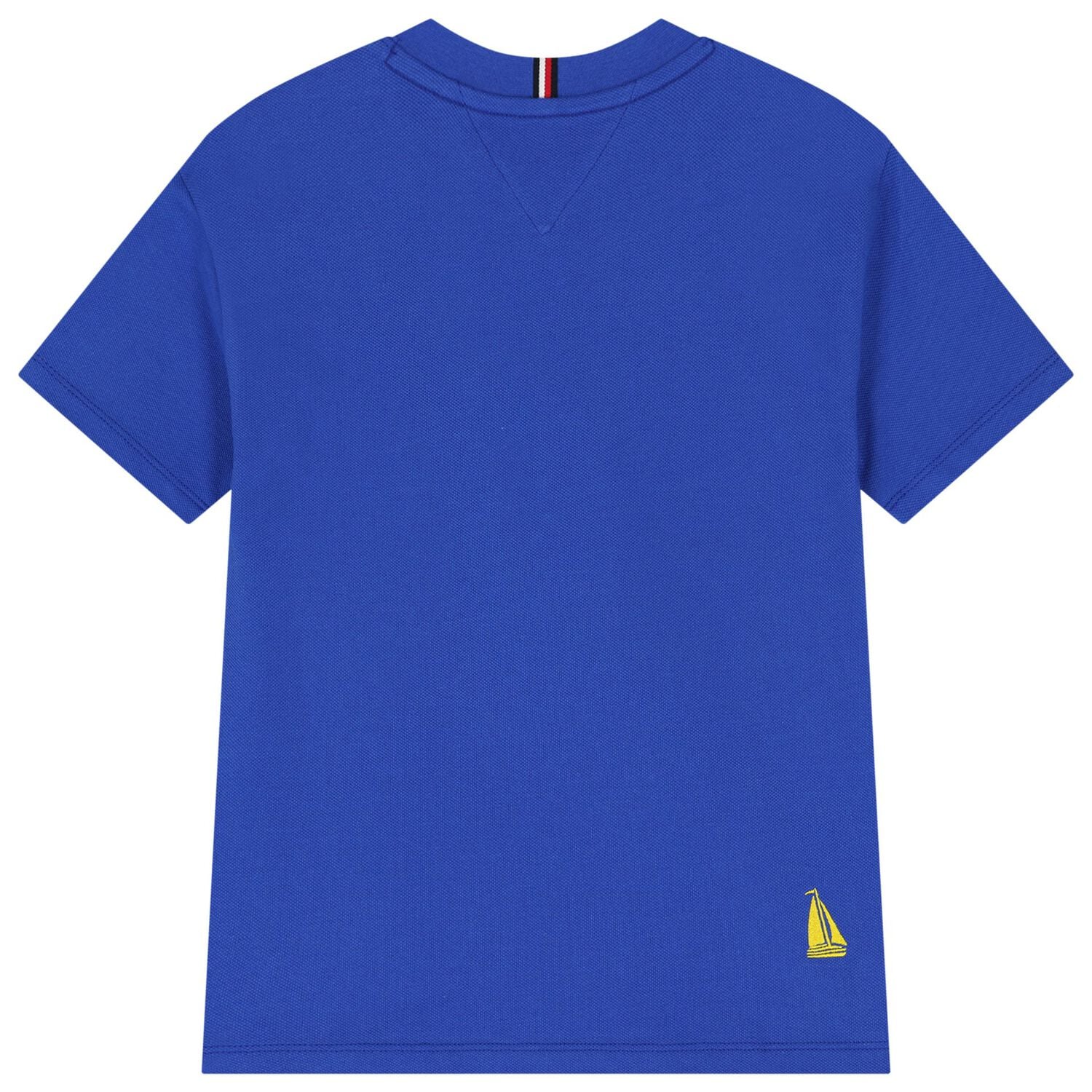 Boys Blue Embroidered Logo T-Shirt, 2, hi-res