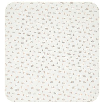 Ivory Teddy Bear & Rabbit Baby Blanket