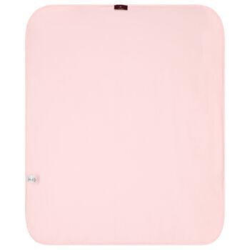 Baby Girls White & Pink Teddy Bear Blanket