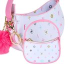 Girls White & Pink Mini Handbag Keychain ( 10CM ), 1, hi-res