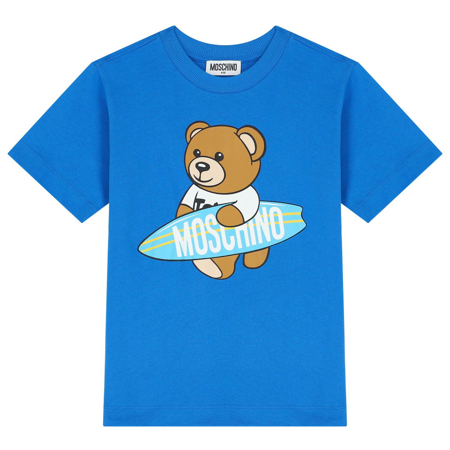 Boys Blue & White Teddy Bear Logo Shorts Set, 2, hi-res