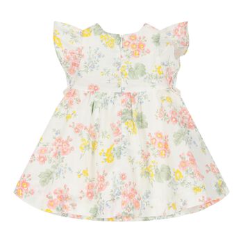 Baby Girls Ivory Floral Dress