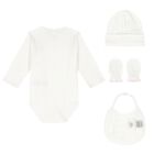 Baby Girls Ivory & Pink Bodysuit Gift Set, 2, hi-res