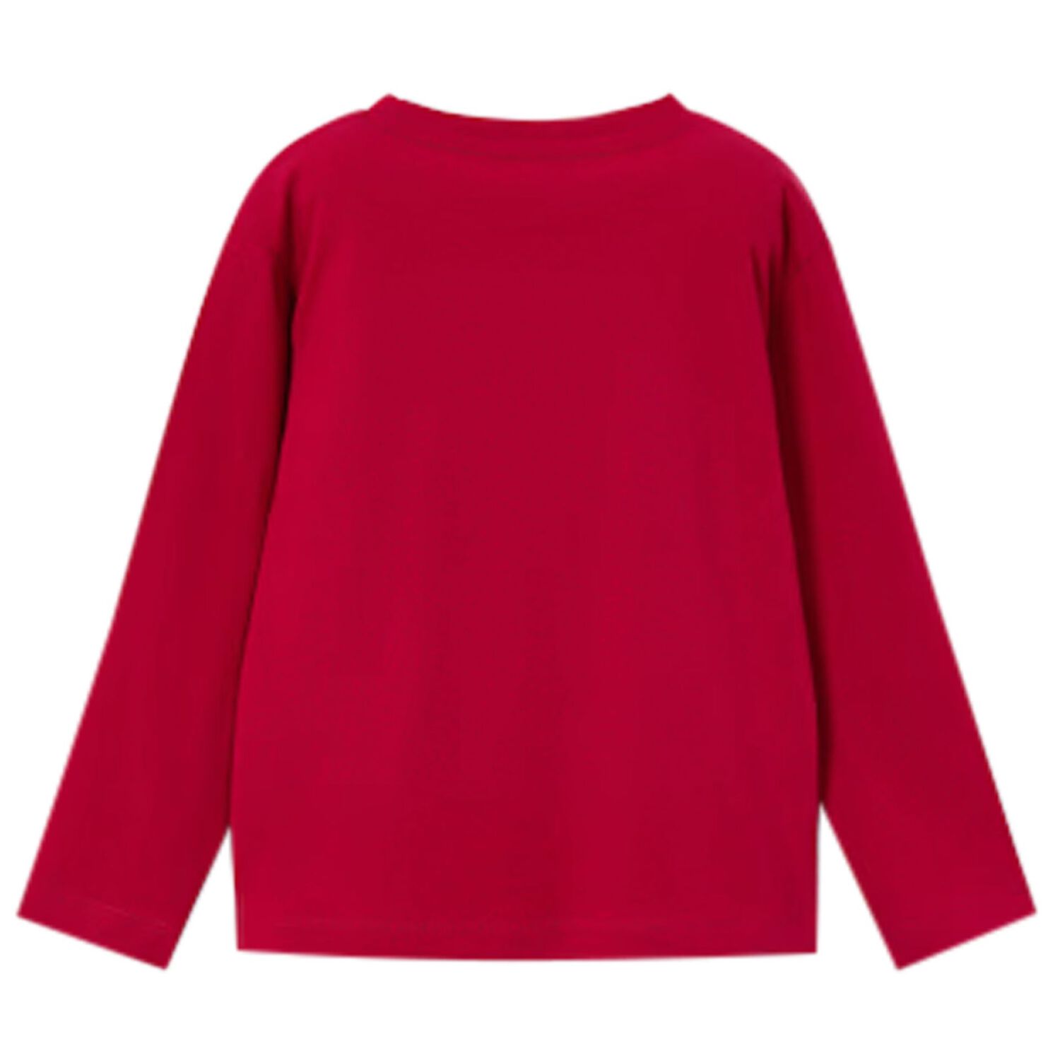 Boys Red Logo Long Sleeve Top, 3, hi-res