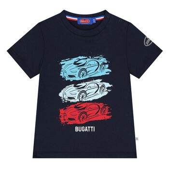 Younger Boys Navy Blue Logo T-Shirt