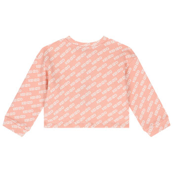 Girls Pink Logo Sweatshirt