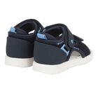 Younger Boys Navy Blue Velcro Sandals, 1, hi-res