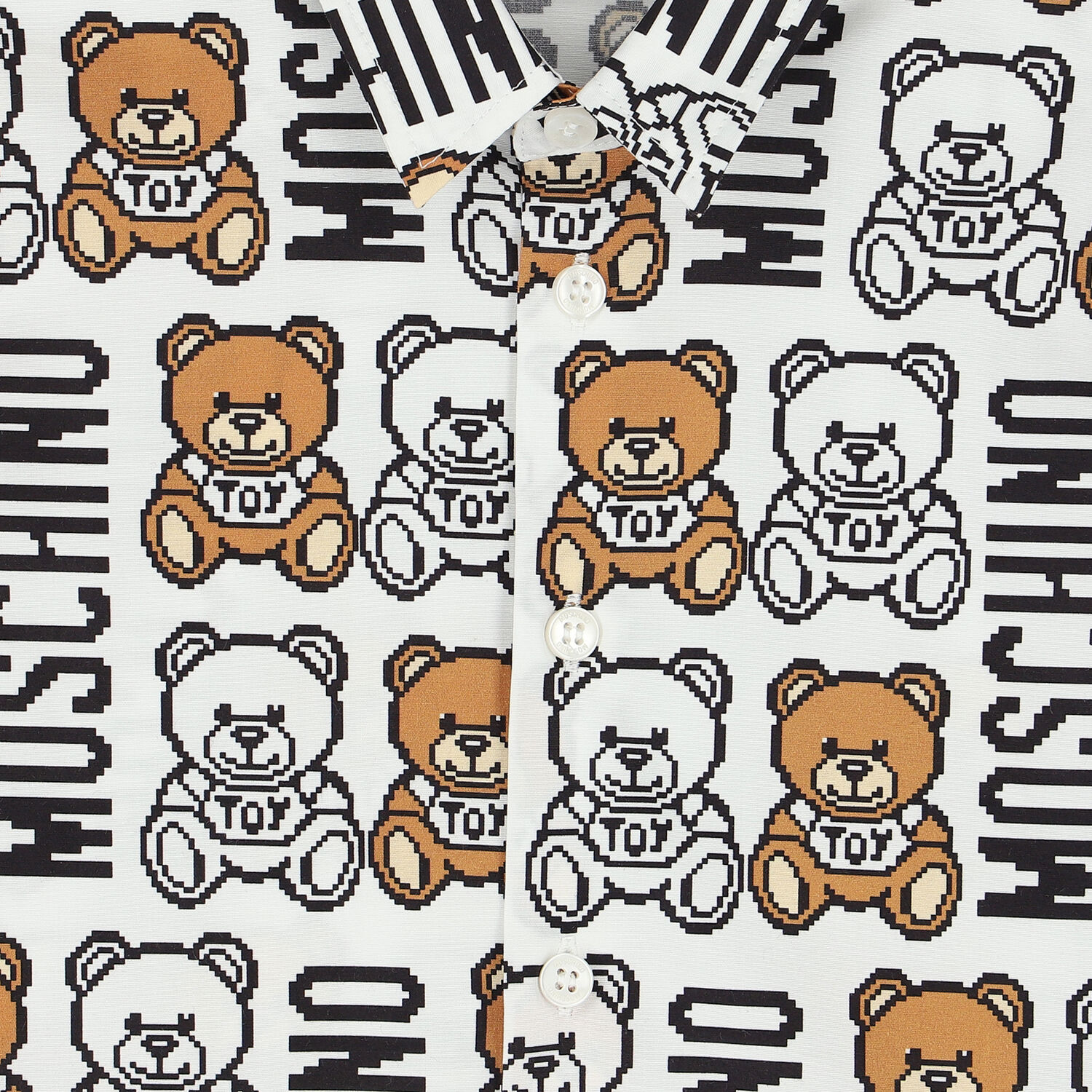 Boys White Logo Shirt, 1, hi-res