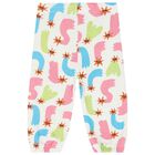 Younger Girls Ivory Shooting Stars Joggers, 1, hi-res