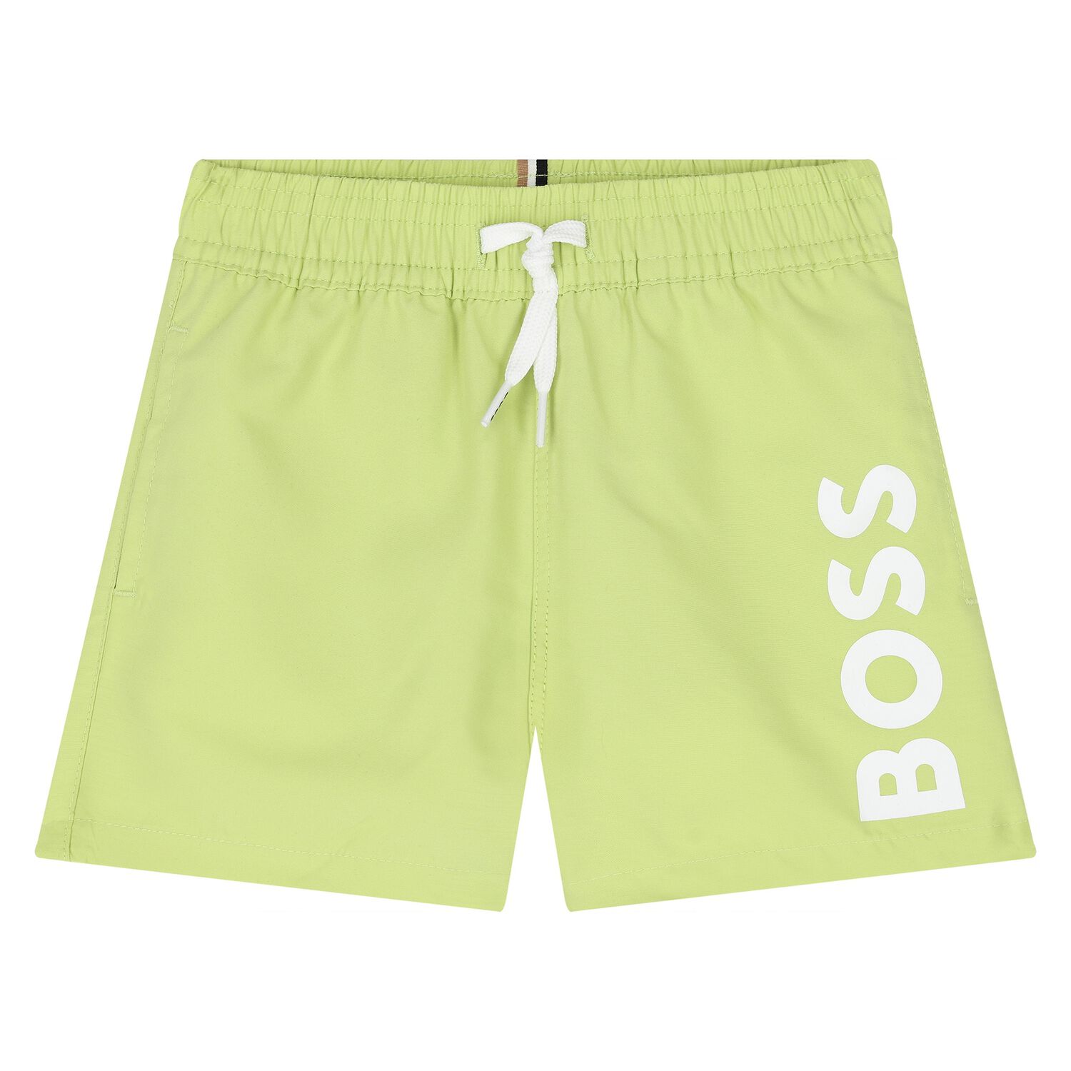 Younger Boys Green Logo Swim Shorts, 2, hi-res image number null