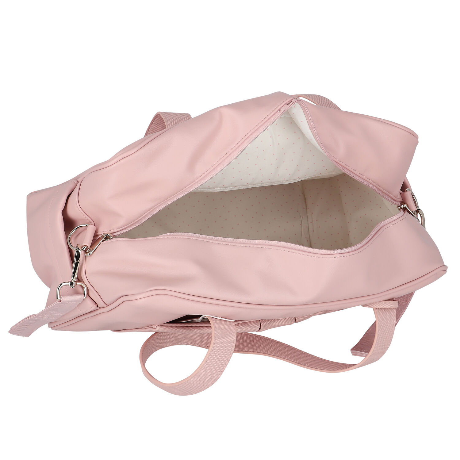 Blue Faux Leather Baby Changing Bag, 3, hi-res