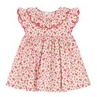 Baby Girls Pink Cherry Dress, 1, hi-res