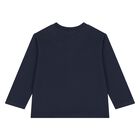 Younger Boys Navy Blue Racoon Long Sleeve Top, 2, hi-res