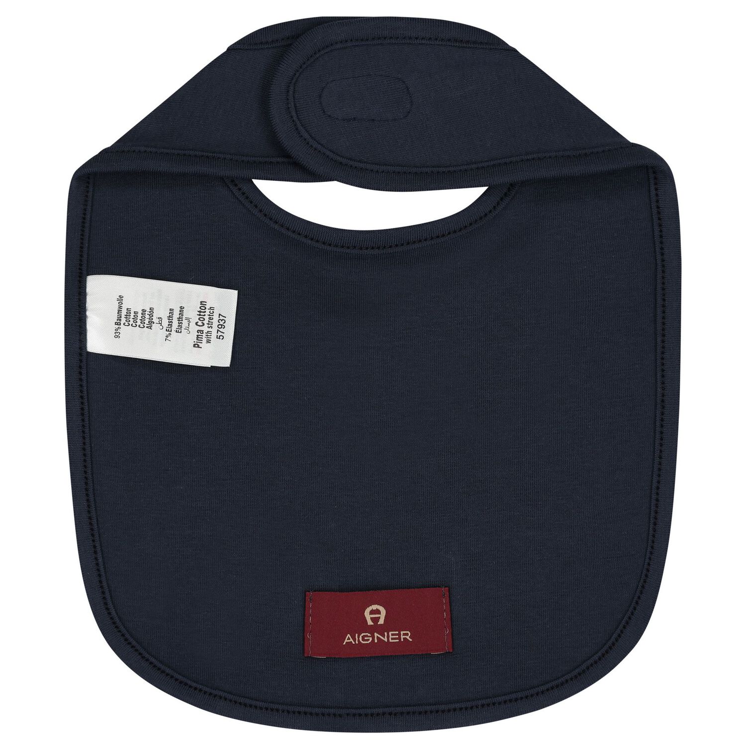 Baby Boys Navy Blue Logo Bib, 2, hi-res image number null