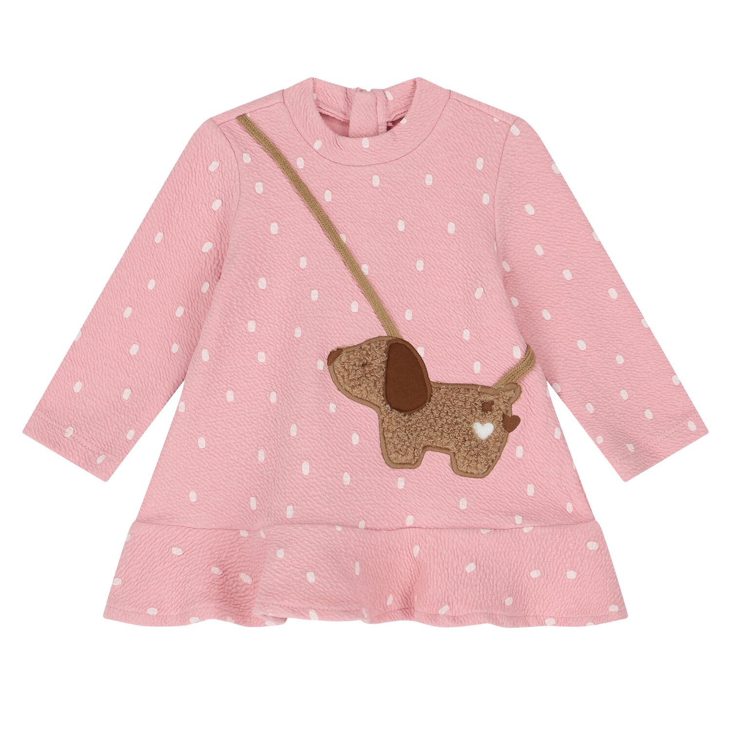 Younger Girls Pink Dress, 1, hi-res