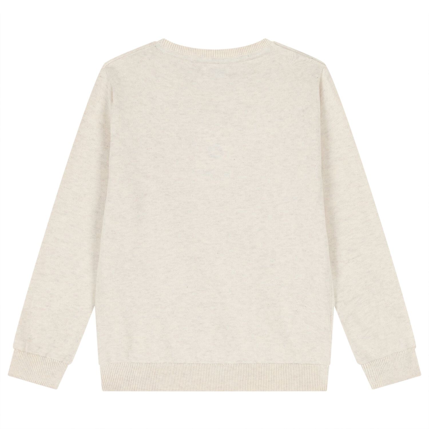 Boys Beige Knitted Jumper, 2, hi-res