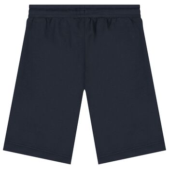 Younger Boys Navy Blue Logo Shorts