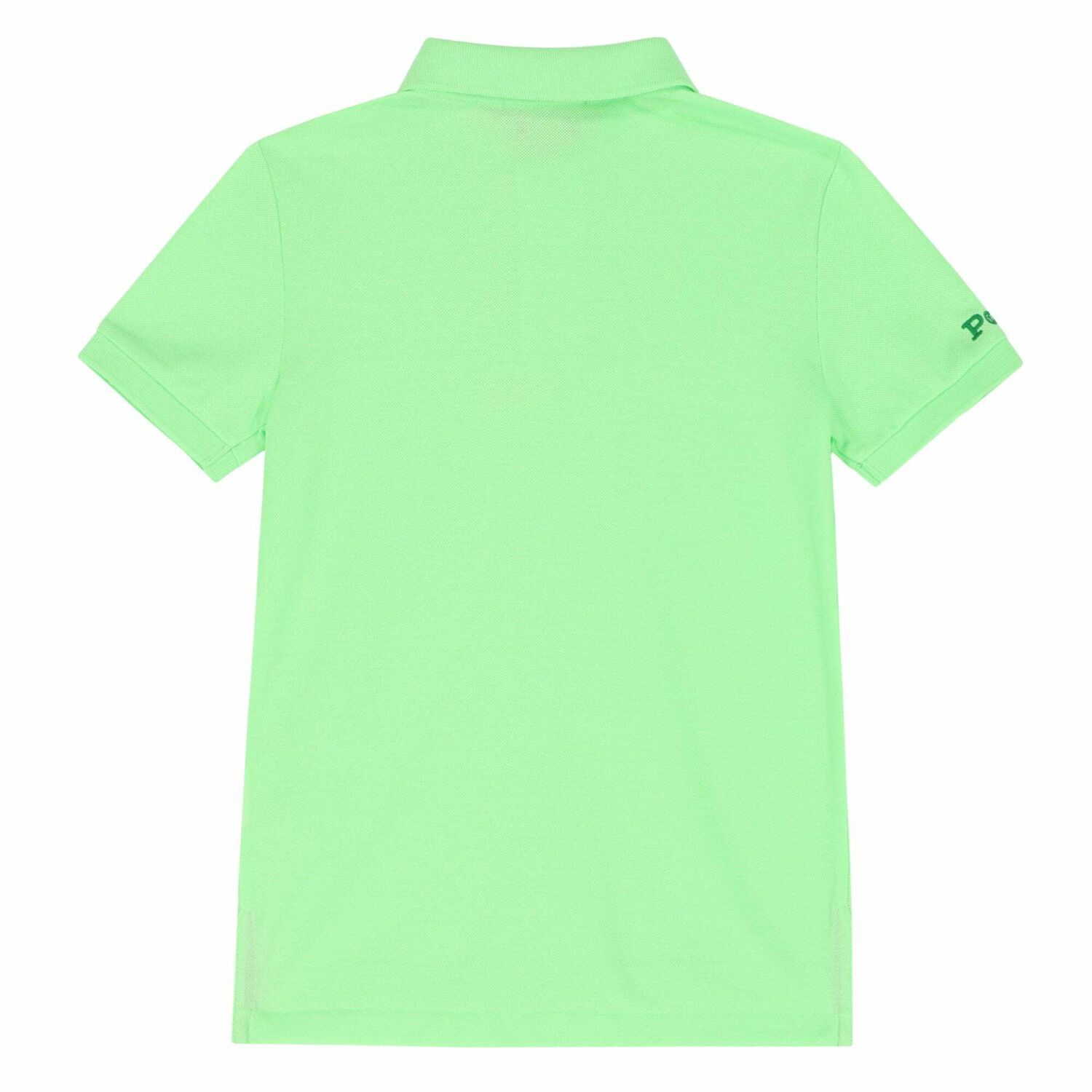Boys Green Logo Polo Shirt , 1, hi-res