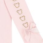 Baby Girls Pink Teddy Bear Tights, 1, hi-res