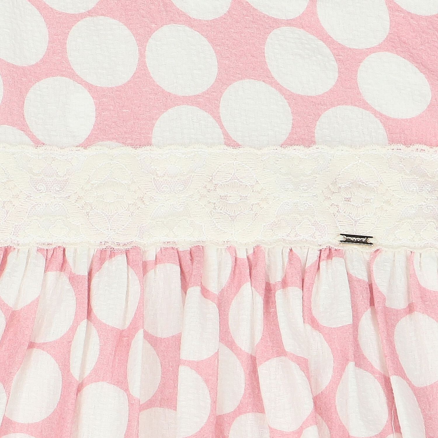 Younger Girls Pink Polka Dot Dress, 1, hi-res image number null
