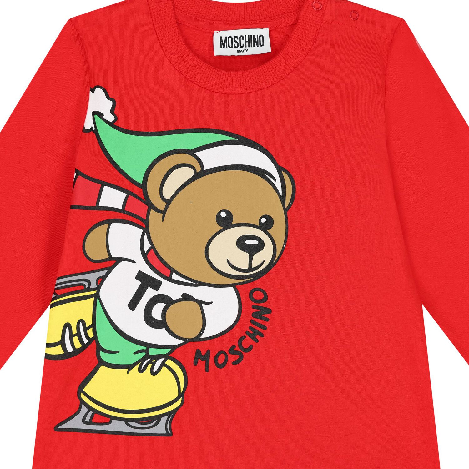 Red Teddy Bear Logo Long Sleeve Top, 2, hi-res image number null