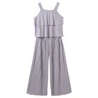 Girls Silver Pleated Trouser Set, 1, hi-res