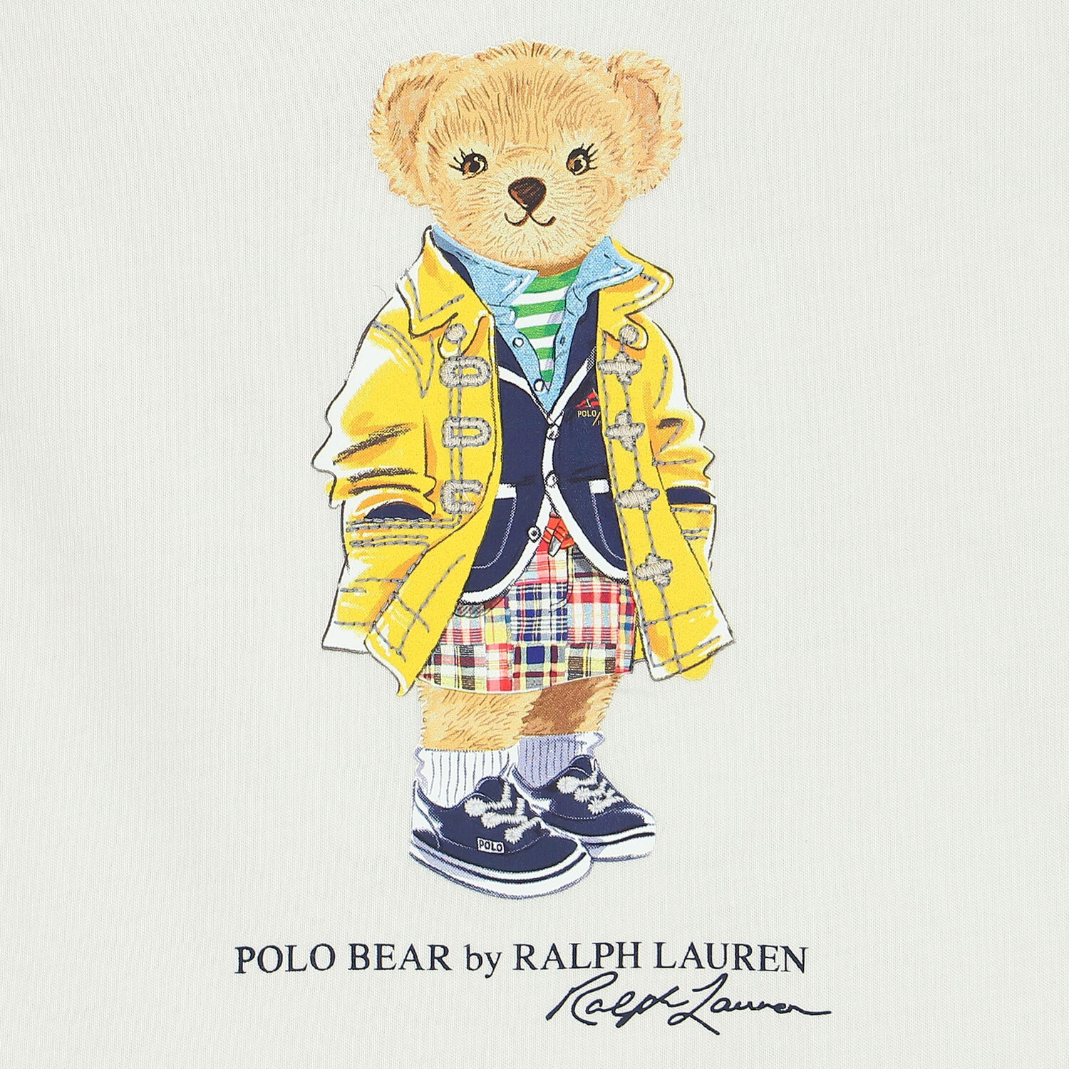 Baby Girls White Polo Bear T-Shirt, 1, hi-res