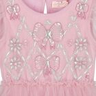 Baby Girls Pink Embellished Crystal Tulle Dress Set, 1, hi-res