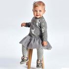 Younger Girls Grey Mouse Sweater & Dress Set, 1, hi-res