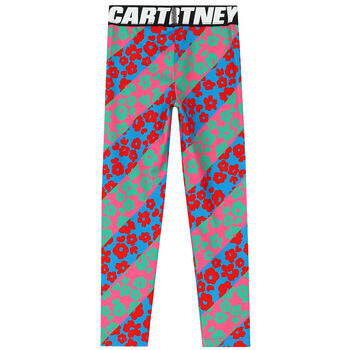 Girls Multi-Colored Logo Leggings
