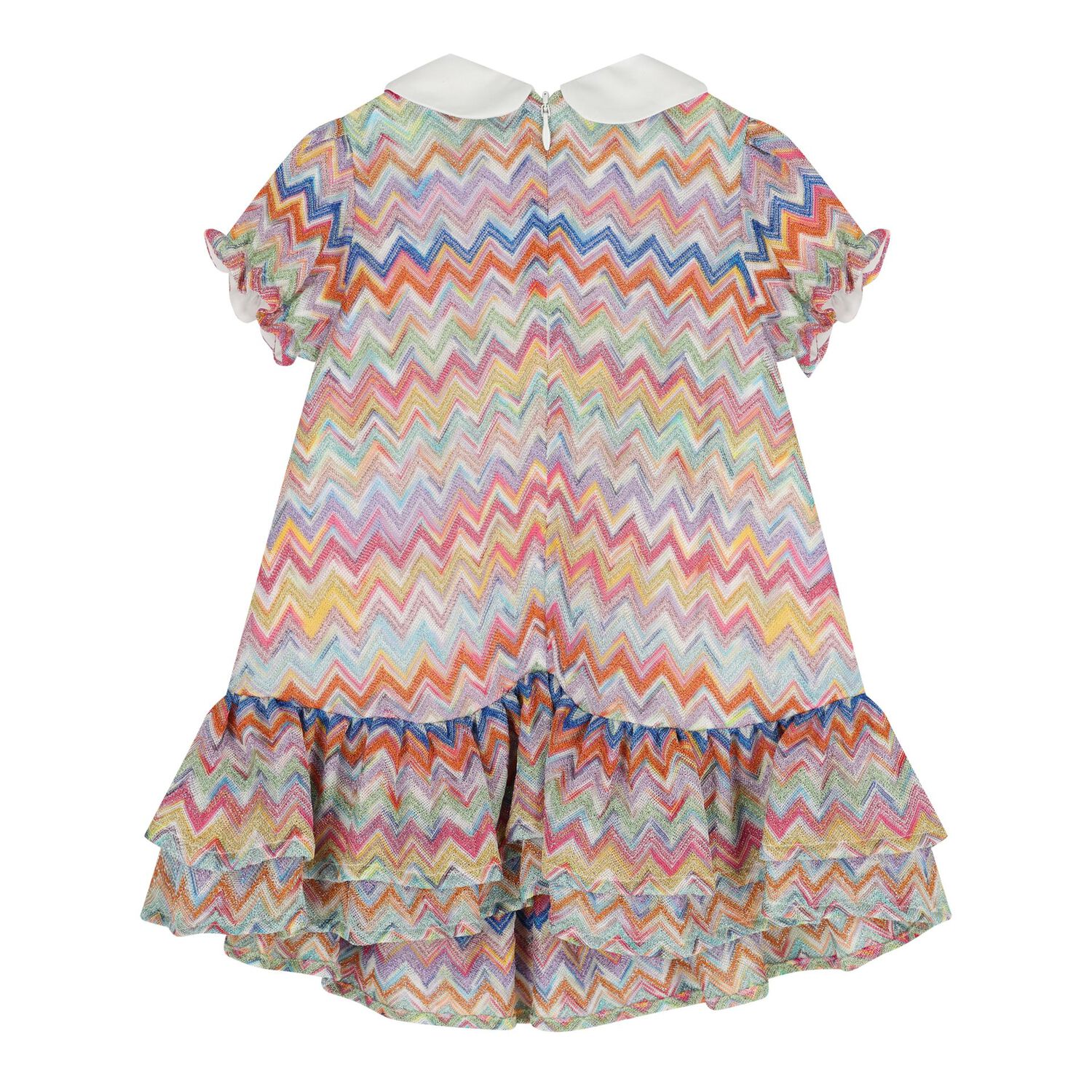 Baby Girls Multi-Coloured Zig Zag Dress, 1, hi-res