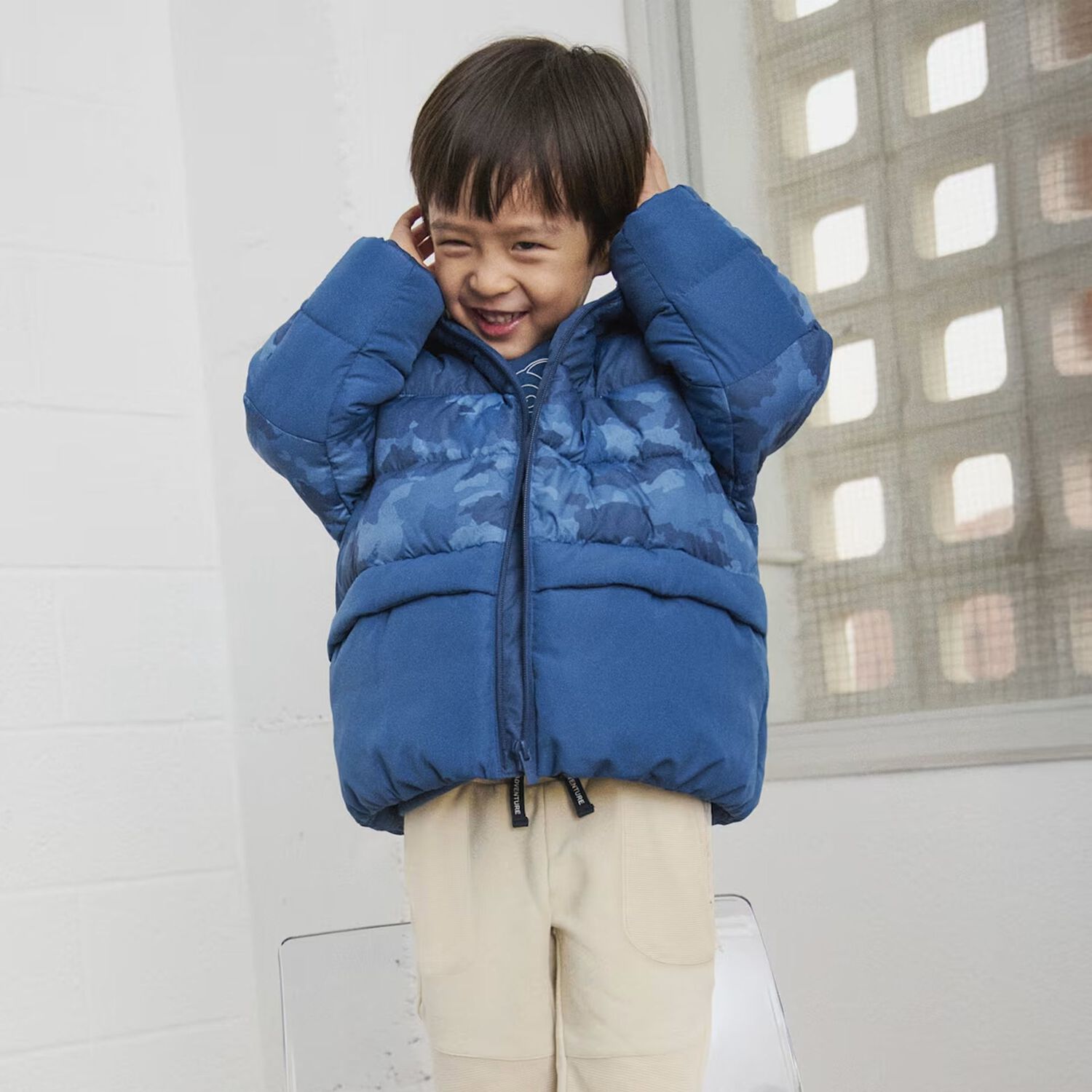 Boys Beige Joggers, 1, hi-res