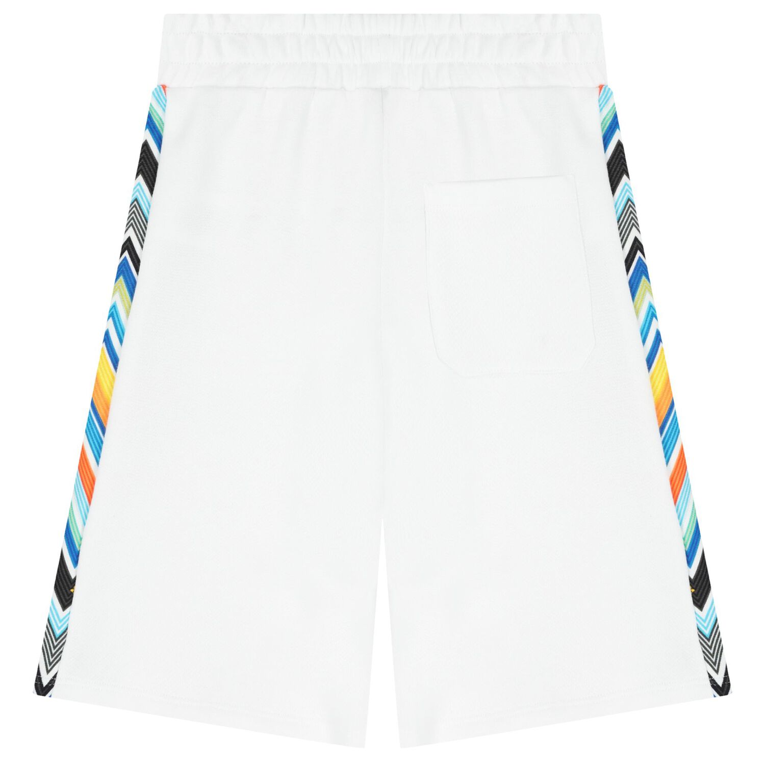 Boys White Zigzag Shorts, 1, hi-res image number null