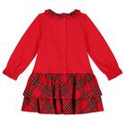 Baby Girls Red Tartan Dress, 1, hi-res
