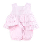 Girls Pink Striped Short Set, 1, hi-res