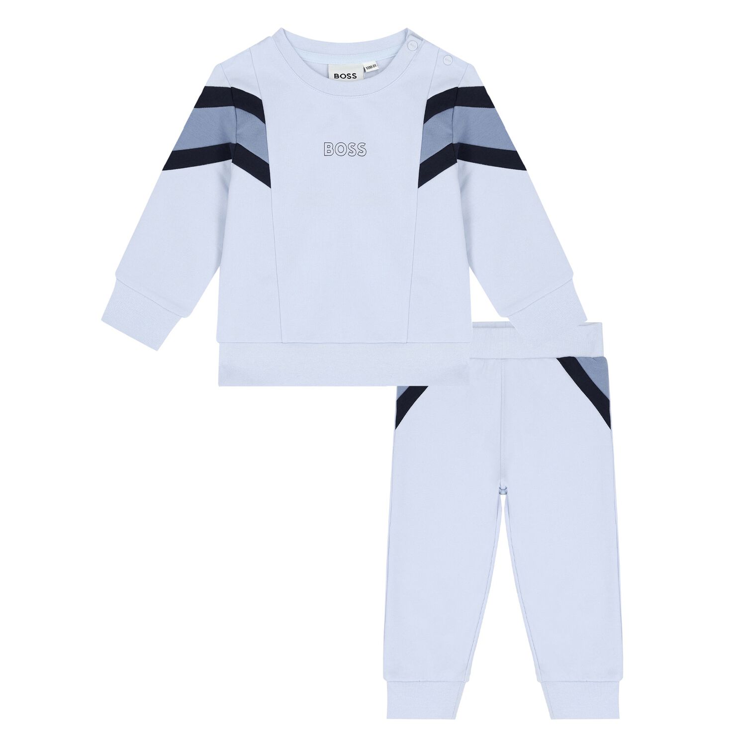 Baby Boys Blue Logo Tracksuit Set, 1, hi-res