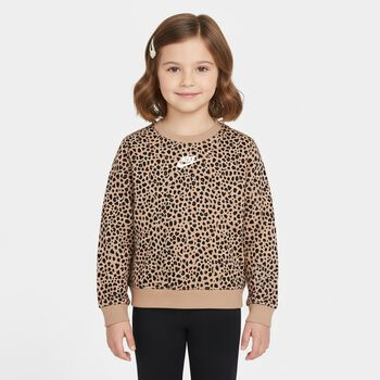 Girls Beige & Black Logo Leggings Set