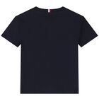 Boys Navy Blue Logo T-Shirt, 1, hi-res