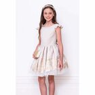 Girls Gold Special Occasion Dress, 1, hi-res